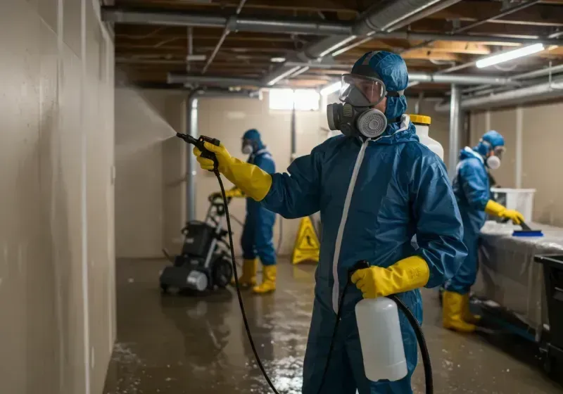 Basement Sanitization and Antimicrobial Treatment process in Palmer, MA