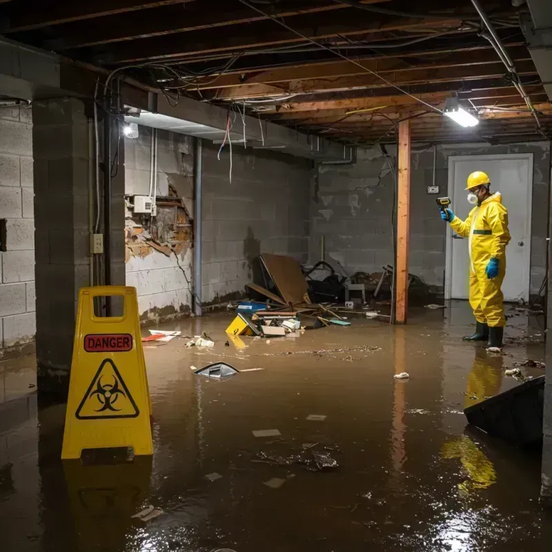 Flooded Basement Electrical Hazard in Palmer, MA Property